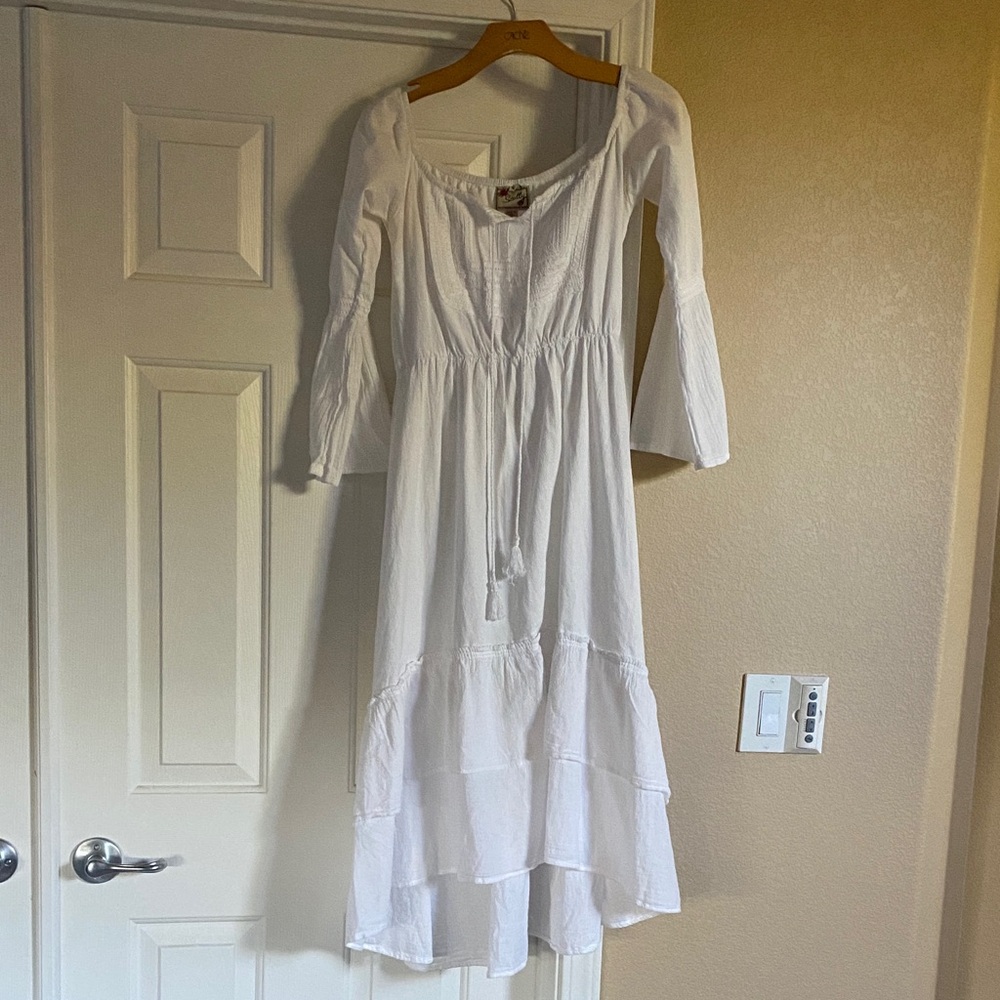 Scully White Long Sleeve Dress